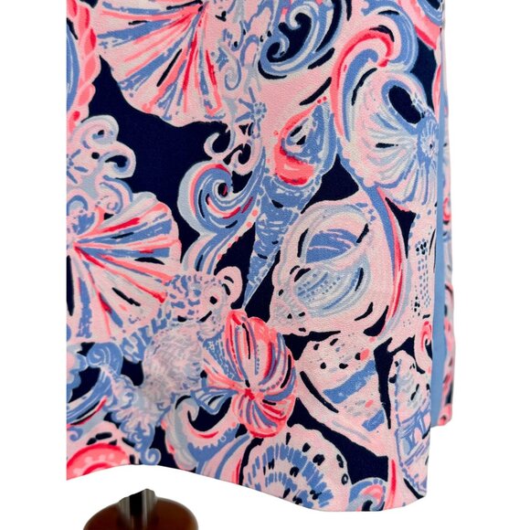 Lilly Pulitzer Sleeveless Shell Print Shift Dress | Coastal Preppy Sophisticated - Picture 14 of 16
